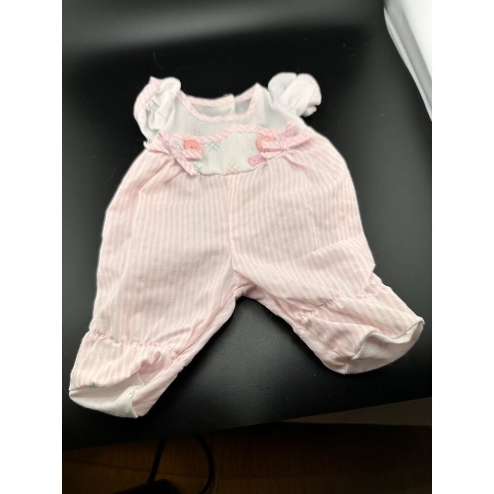 Cabbage Patch Kids Beans Butt‎ Babies Pink Button Outfit Footie 1980s Vtg